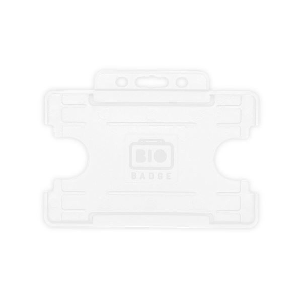 Bilde av White bio badge Cardholder/carrying face open plastic (horizontal/landscape). 60270452 (DE,SE,NO,FI,RO,PL)